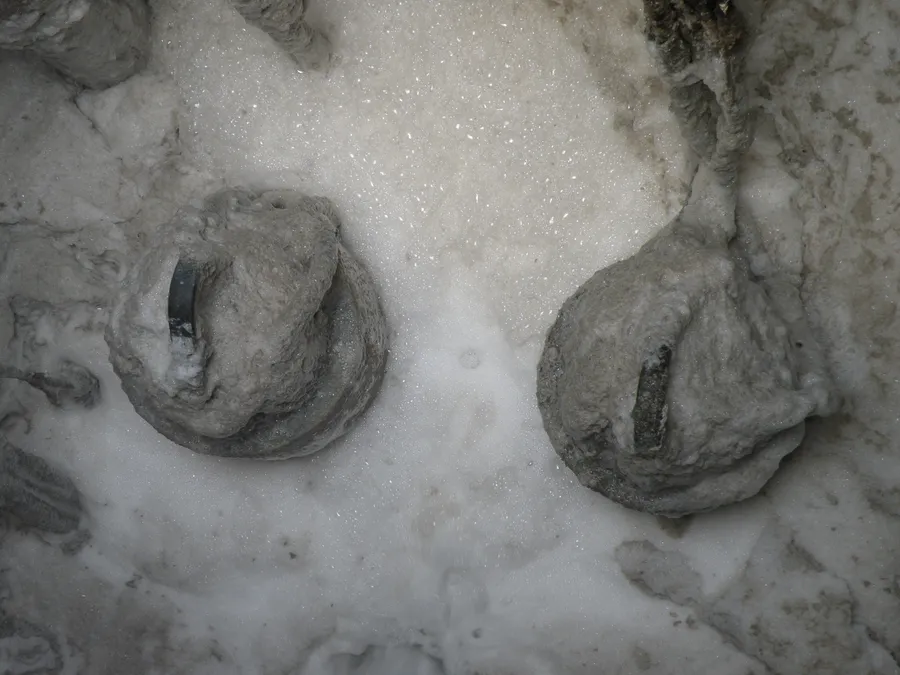 Foam caused by surfactants at the wastewater pump station